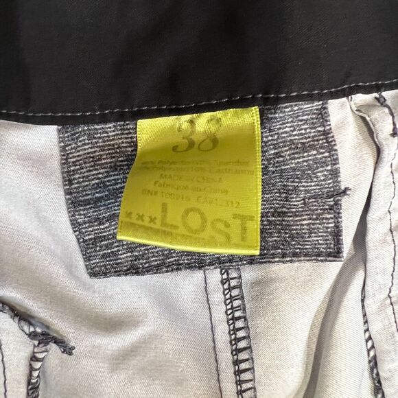 Lost Shorts Men’s 38 Gray Seaworthy Hybrid Heathered Board Chino Surf Beach - Picture 8 of 8